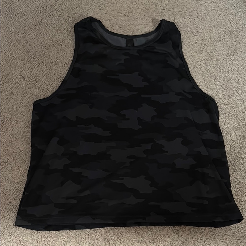 Black Camouflage Tank Top